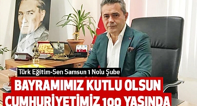 Türk Eğitim-Sen Samsun 1 Nolu Şube Cumhuriyet Bayramını Kutladı