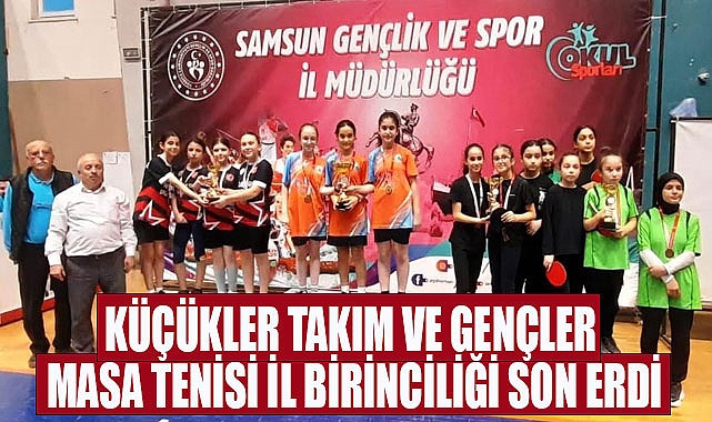 Küçükler Takım ve Gençler Masa Tenisi İl Birinciliği son erdi