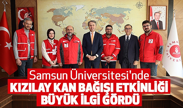 Samsun Üniversitesi'nde Kızılay Kan Bağışı Etkinliği Büyük İlgi Gördü