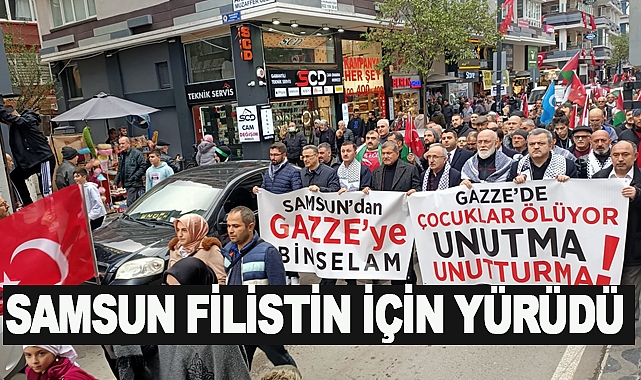 Samsun Filistin İçin Yürüdü