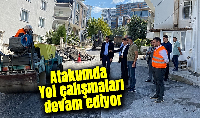 Atakumda Yol çalışmaları devam ediyor