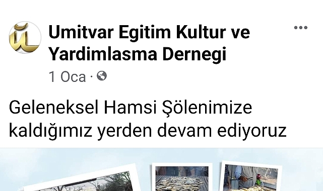 ÜMİTVAR EĞİTİM KÜLTÜR VE YARDIMLAŞMA DERNEĞİ FAALİYETLERİNE KALDIĞI YERDEN DEVAM EDİYOR