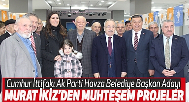Cumhur İttifakı Ak Parti Havza Belediye Başkan Adayı Murat İkiz’den Muhteşem Projeler