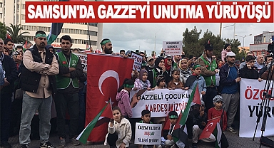 Samsun'da Gazze'yi Unutma Yürüyüşü