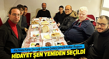 Altı Nokta Körler Derneği Samsun Şubesi Gençlik Kolları Başkanı Hidayet Şen Yeniden Seçildi