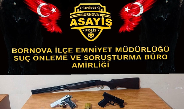 BORNOVA POLİSİNDEN SİLAHLA MÜCADELEYE KARARLI DURUŞ!