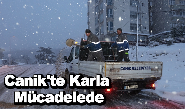 Canik'te Karla Mücadelede