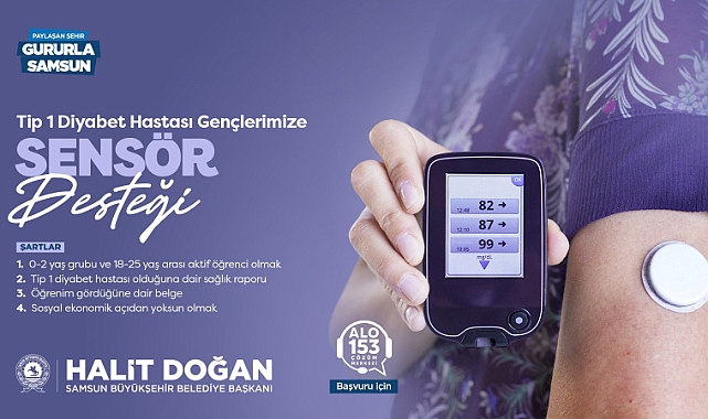 Samsun Büyükşehir’den Diyabet Hastası Gençlere Destek