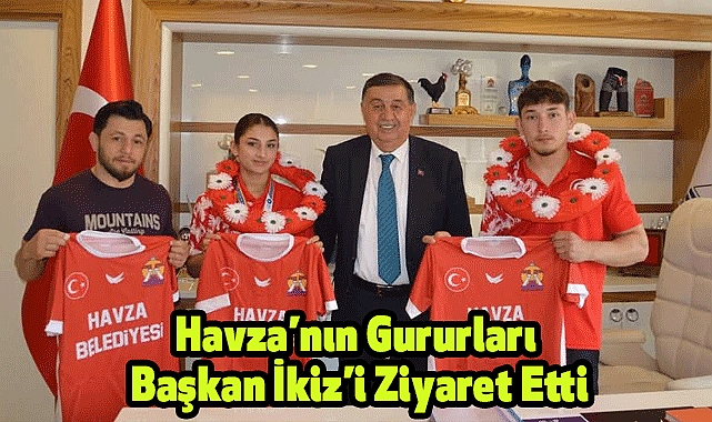Havza’nın Gururları Başkan İkiz’i Ziyaret Etti