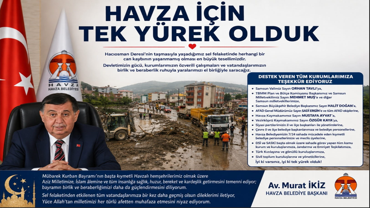 Havza İçin Tek Yürek Olduk