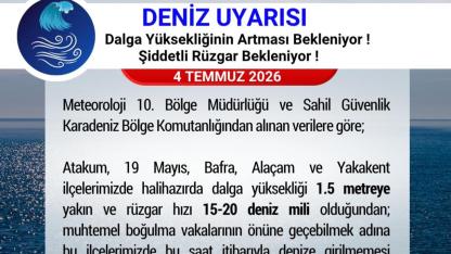 Samsun'da Denize Girmek Tehlikeli!